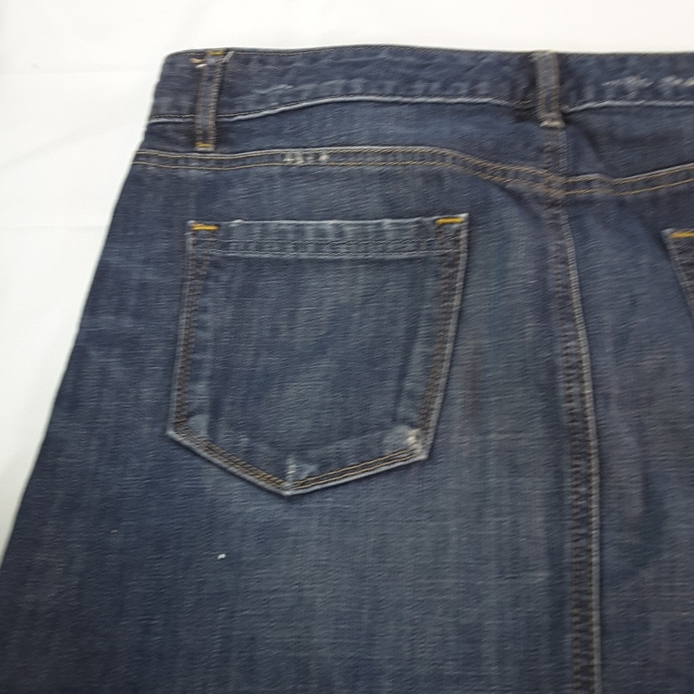 Loft Distressed Jean mini skirt Size 12 - Picture 7 of 7